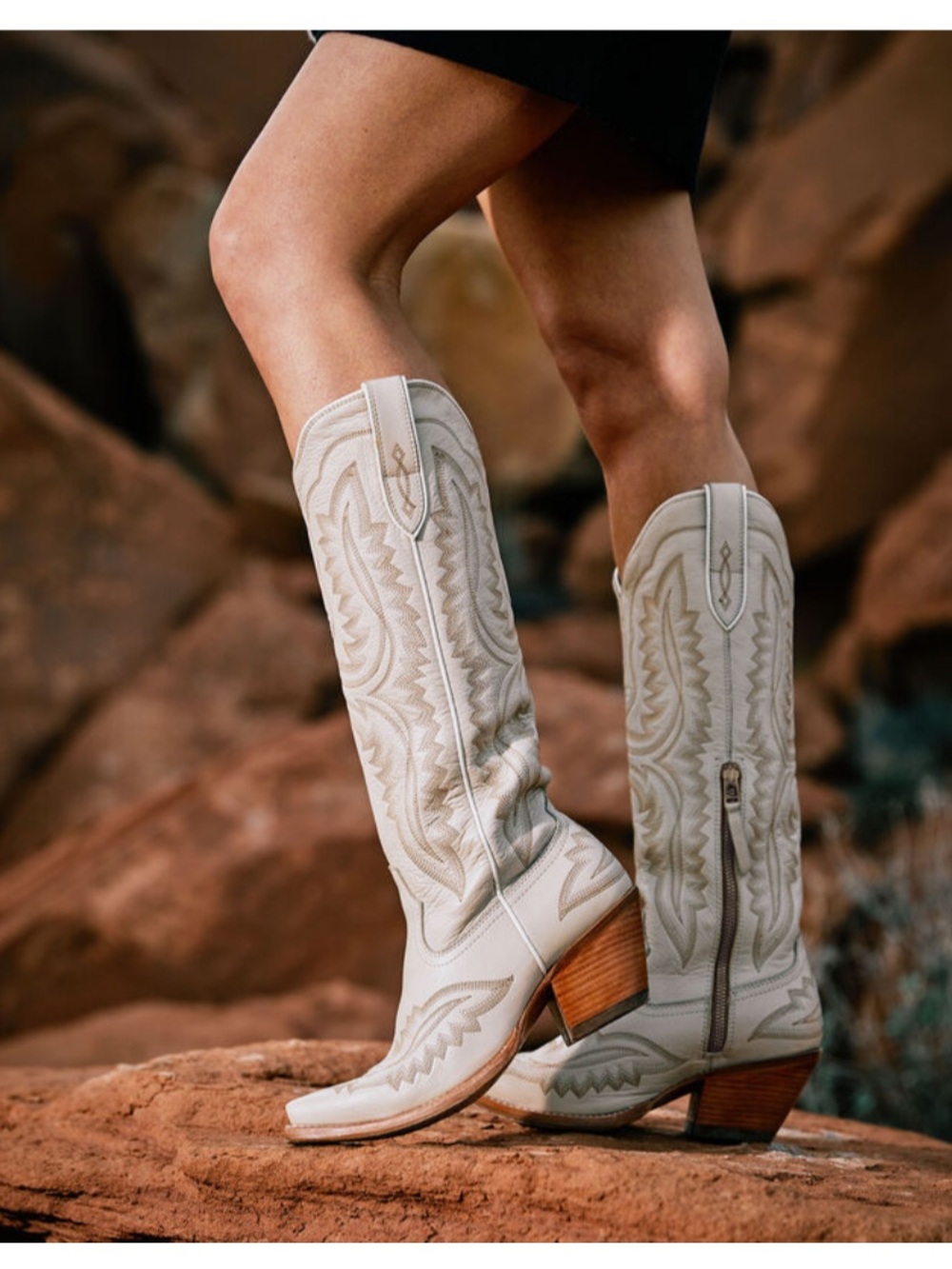 Ariat Cream Blanca Embroidered Over-the-Knee Western Boots